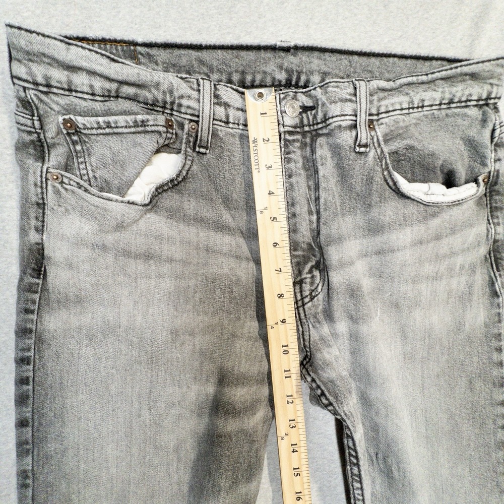 Levis Slim Fit Black Jeans Mens 36x32 Levi's Denim *Belt Tag Removed* - Picture 8 of 8